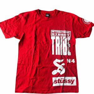 Stussy Mens red tee nwot med